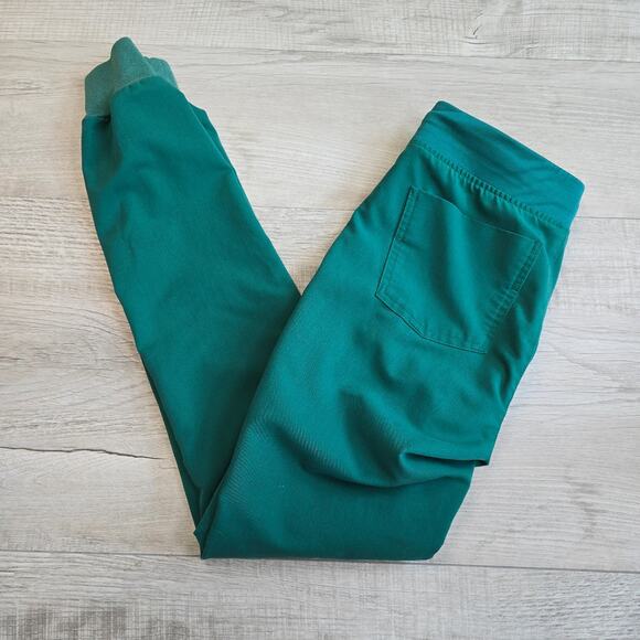 Figs Teal Zamora Jogger Scrub Pants Womens Tall XS Mid Rise Tapered Leg Stretch - Picture 6 of 7